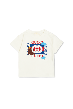 GUCCI キッズ　Tシャツ Children's printed cotton T-shirt in white | GUCCI® US